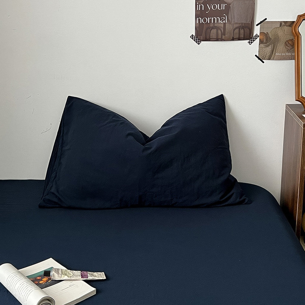 Deep Blue Ocean Minimalist Bedding Set