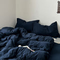 Deep Blue Ocean Minimalist Bedding Set