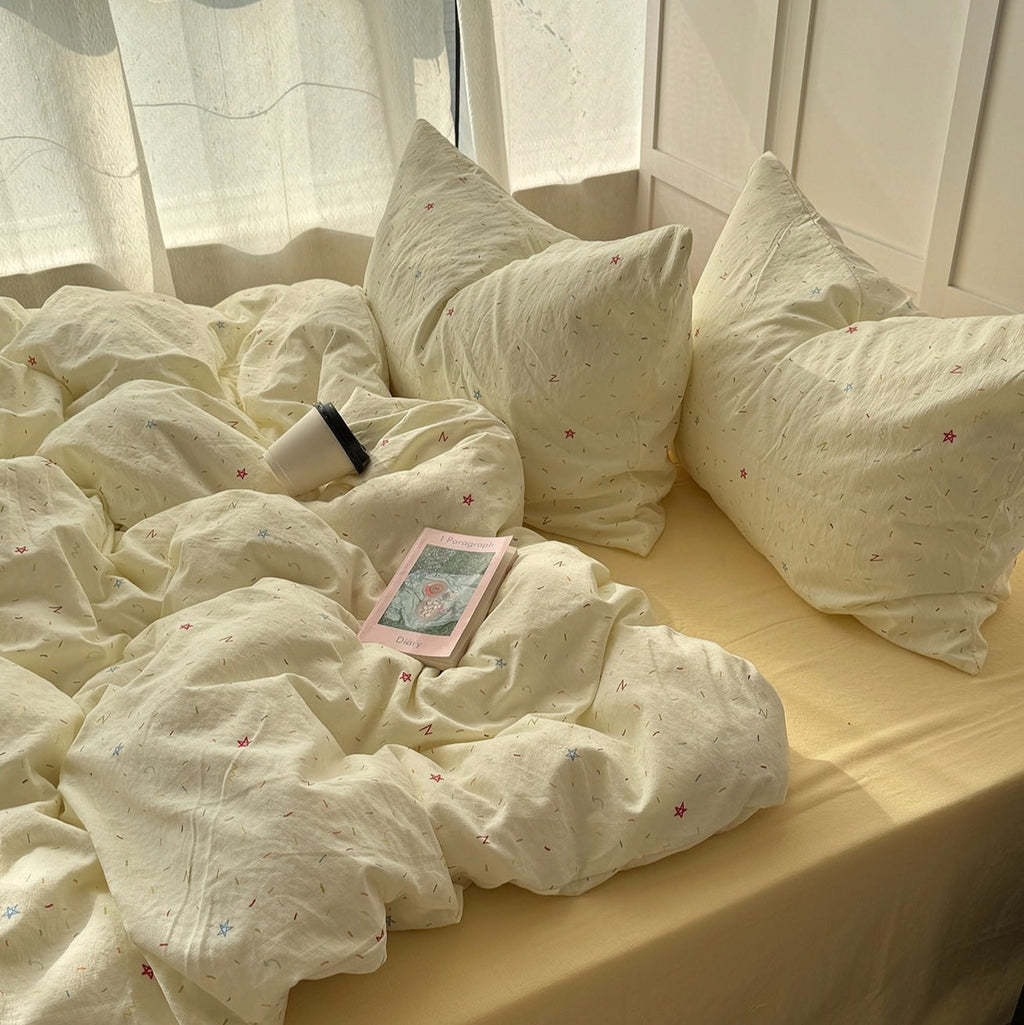 Colorful Sprinkles Creamy Pastel Bedding Set